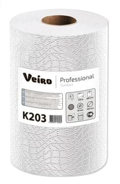 Полотенца бумажные в рулонах Veiro Professional Comfort, цвет белый, 2 слоя, длина рулона 150 м