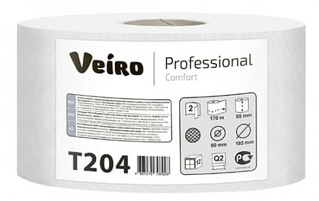 Туалетная бумага в средних рулонах Veiro Professional Comfort, цвет белый, 2 слоя, 170м 