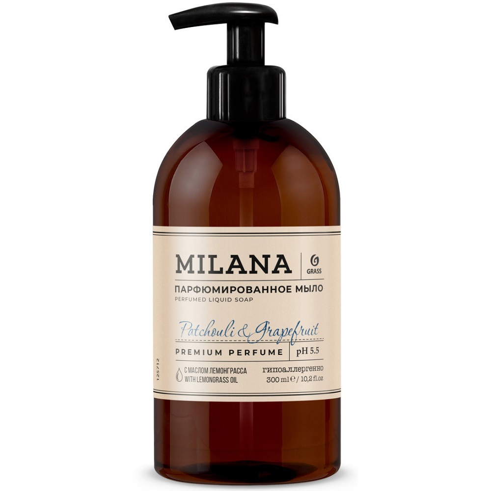 Жидкое парфюмированное мыло Milana "Patchouli&Grapefruit" (300мл) 