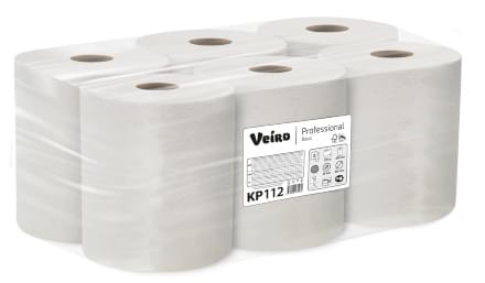 Полотенца бумажные в рулонах Veiro Professional Basic (ультрапрочные), цвет натуральный, 2 слоя, длина рулона 172 м 