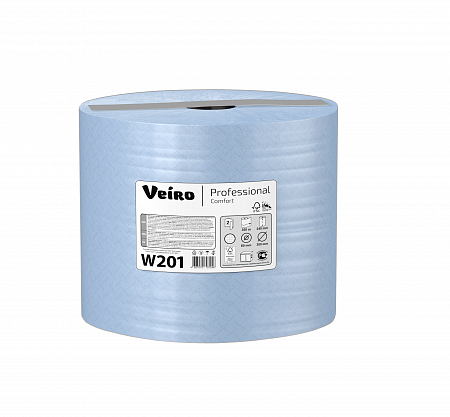 Протирочный материал Veiro Professional Comfort, цвет синий, 2 слоя, длина рулона 350 м 