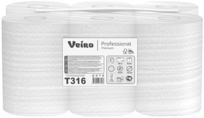 Туалетная бумага Veiro Professional Premium, цвет белый, 2 слоя, 50м (Т316)