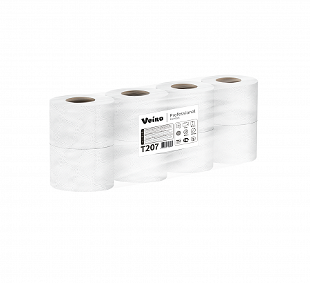 Туалетная бумага Veiro Professional Comfort цвет белый, 2 слоя, 25 м, 8рул/спайка (T207)