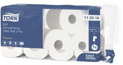 Мягкая туалетная бумага Tork Premium в стандартных рулонах, 3 слоя 71