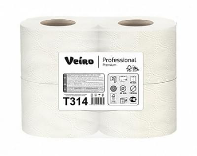 Туалетная бумага Veiro Professional Premium, цвет белый, 2 слоя, 20 м, 4 рул/спайка (Т314)