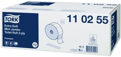 Ультрамягкая туалетная бумага Tork Premium Мини в больших рулонах, 3 слоя
