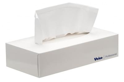 Салфетки бумажные косметические Veiro Professional Premium (пенал), цвет белый, 2 слоя, 100 листов, 200*200 мм (N302)