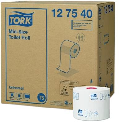 Туалетная бумага Tork Universal в миди-рулонах, 1 слой